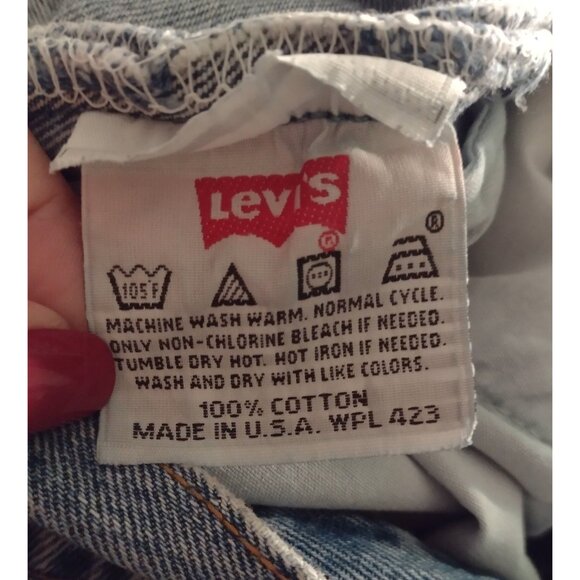 Vtg Levi's 501 Relaxed Button Fly Womens Jeans 38x30 High Rise USA BLANK Red Tag - Picture 6 of 8